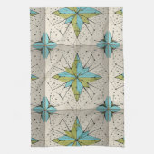 Retro-Mid-Century-Modern-Atomisches-Geometrisches- Geschirrtuch (Vertikal)