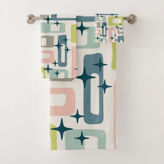 Retro Mid Century Modern Badhandtuch Set (Insitu)