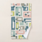 Retro Mid Century Modern Badhandtuch Set (Handtuch)