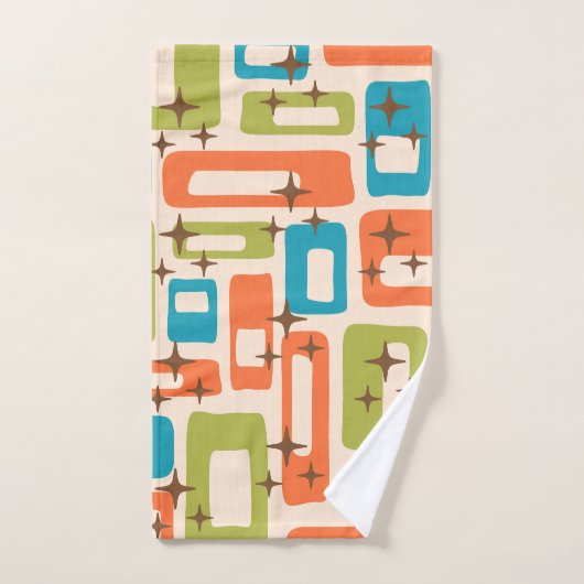 Retro Mid Century Modern Badhandtuch Set (Handtuch)