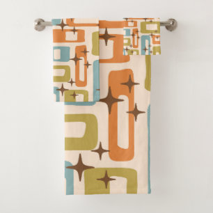 Retro Mid Century Modern Badhandtuch Set