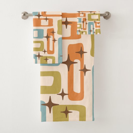 Retro Mid Century Modern Badhandtuch Set (Insitu)