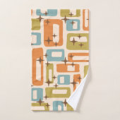 Retro Mid Century Modern Badhandtuch Set (Handtuch)