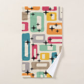 Retro Mid Century Modern Badhandtuch Set (Handtuch)