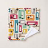 Retro Mid Century Modern Badhandtuch Set (Waschlappen)