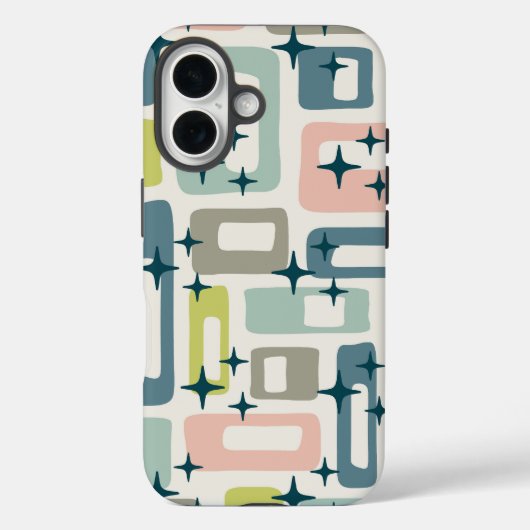 Retro Mid Century Modern Case-Mate iPhone Hülle (Rückseite)