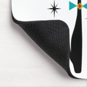 Retro-Mid-Century-Modern-Cool-Cat-Weihnachten Mousepad (Ecke)