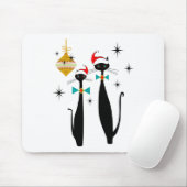 Retro-Mid-Century-Modern-Cool-Cat-Weihnachten Mousepad (Mit Mouse)