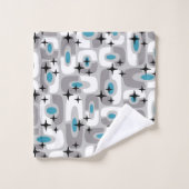Retro Mid Century Modern Cosmic Abstract Pattern Badhandtuch Set (Waschlappen)
