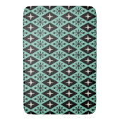 Retro-Mid-Century-Modern-Diamant-Sternenmuster Badematte (Vorderseite Vertikal)