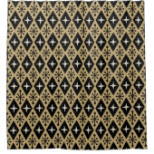 Retro-Mid-Century-Modern-Diamant-Sternenmuster Duschvorhang (Vorderseite)