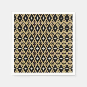 Retro-Mid-Century-Modern-Diamant-Sternenmuster Serviette