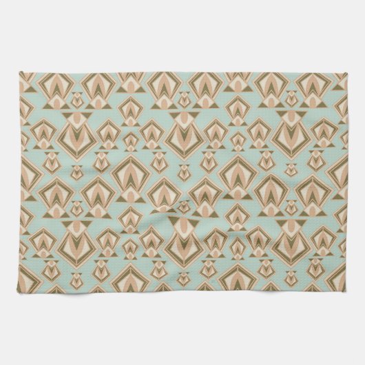Retro Mid Century Modern Diamond Geschirrtuch (Horizontal)