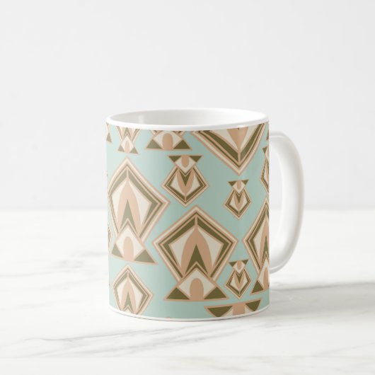 Retro Mid Century Modern Diamond Kaffeetasse (VorderseiteRechts)