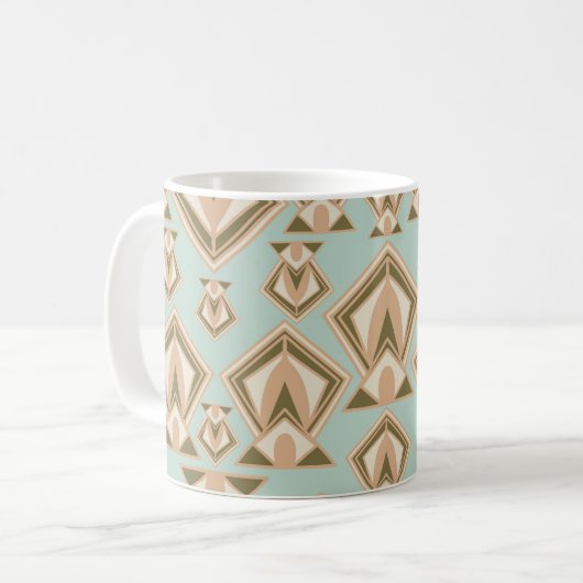 Retro Mid Century Modern Diamond Kaffeetasse (Vorderseite Links)