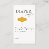 Retro Mid Century Modern Diaper Raffle Card Begleitkarte (Vorderseite)