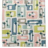 Retro Mid Century Modern Duschvorhang (Vorderseite)