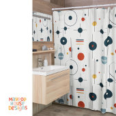 Retro Mid Century Modern Duschvorhang