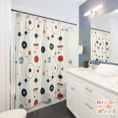 Retro Mid Century Modern Duschvorhang