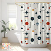 Retro Mid Century Modern Duschvorhang