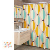 Retro Mid Century Modern Duschvorhang