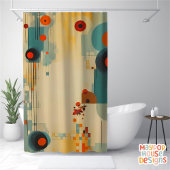 Retro Mid Century Modern Duschvorhang