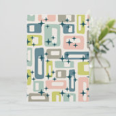 Retro Mid Century Modern Einladung (Stehend Vorderseite)