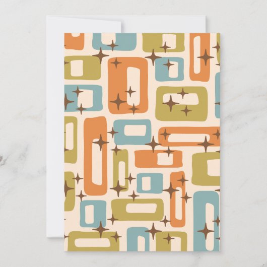 Retro Mid Century Modern Einladung (Vorderseite)