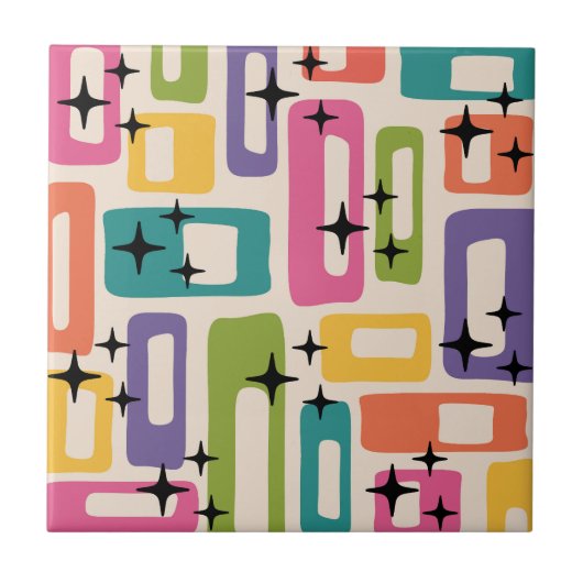 Retro Mid Century Modern Fliese (Vorderseite)