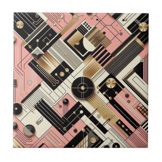 Retro Mid Century Modern  Fliese (Vorderseite)