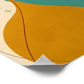 Retro Mid Century Modern Geometric Abstract Design Poster (Ecke)