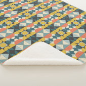 Retro Mid-Century Modern Geometric Pattern Sherpadecke (3/4)