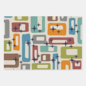 Retro Mid Century Modern Geschenkpapier Set (Vorderseite 2)