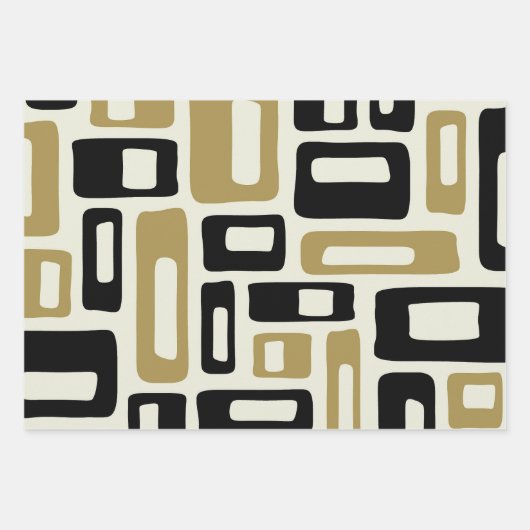 Retro Mid Century Modern Geschenkpapier Set (Vorderseite 3)