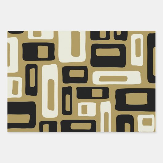 Retro Mid Century Modern Geschenkpapier Set (Vorderseite 2)
