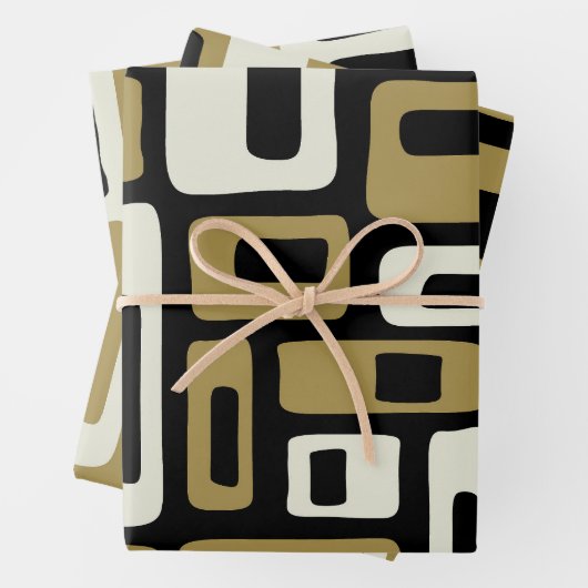 Retro Mid Century Modern Geschenkpapier Set (Beispiel)