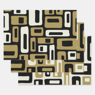 Retro Mid Century Modern Geschenkpapier Set