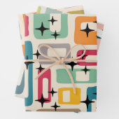 Retro Mid Century Modern Geschenkpapier Set (Beispiel)