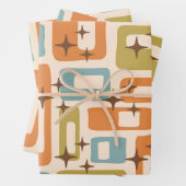 Retro Mid Century Modern Geschenkpapier Set (Beispiel)