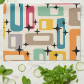 Retro Mid Century Modern Geschirrtuch (Gefaltet)