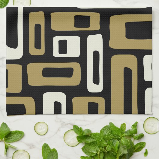 Retro Mid Century Modern Geschirrtuch (Gefaltet)