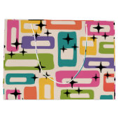 Retro Mid Century Modern Große Geschenktüte (Rückseite)