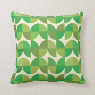 Retro-Mid-Century-Modern-grünes geometrisches Must Kissen