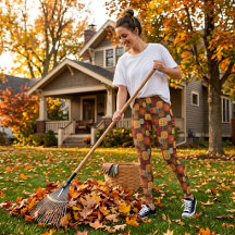 Retro-Mid-Century-Modern-Herbstwald-Leggings