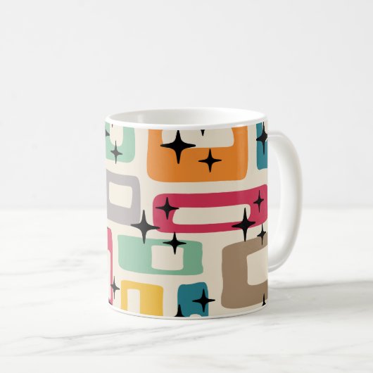 Retro Mid Century Modern Kaffeetasse (VorderseiteRechts)