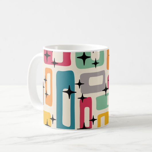 Retro Mid Century Modern Kaffeetasse (Vorderseite Links)