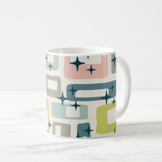 Retro Mid Century Modern Kaffeetasse (VorderseiteRechts)