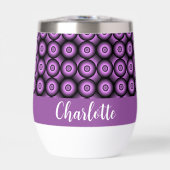 Retro-Mid-Century-Modern-Kreise Name Monogramm (Vorderseite)