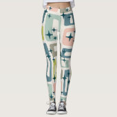 Retro Mid Century Modern Leggings (Vorderseite)