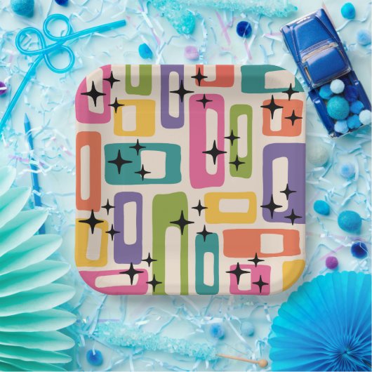 Retro Mid Century Modern Pappteller (Party)